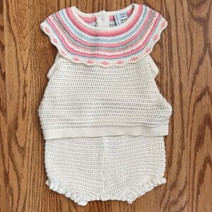 Janie and Jack Cream Crochet Set - NWT!
